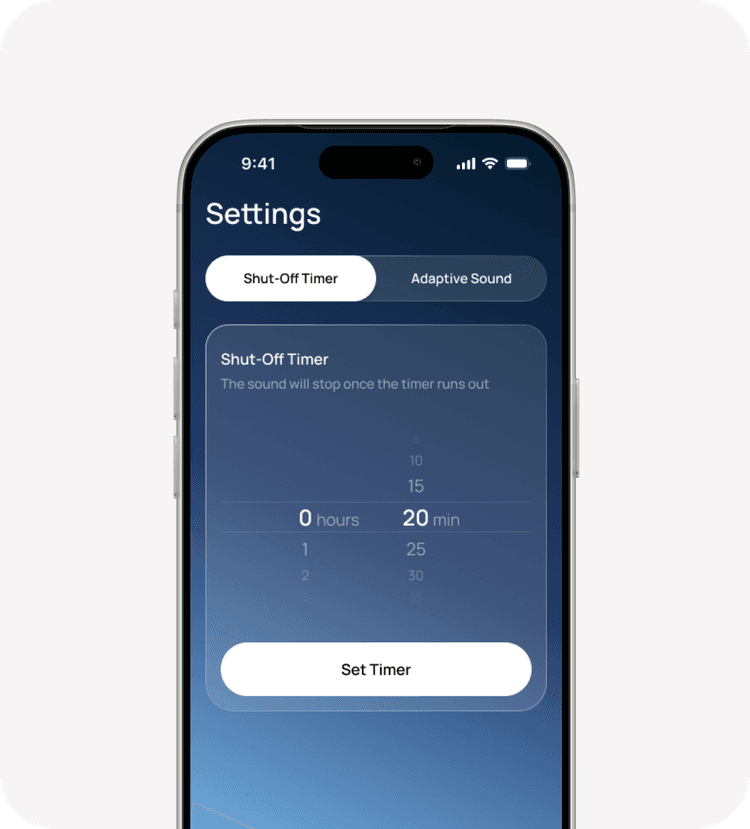 Shut-off timer and background audio
